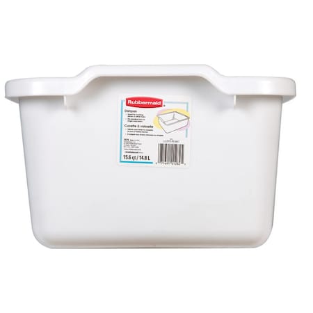 Rubbermaid Rubbermaid 15.5 in. L X 12.75 in. W X 7.75 in. H White Plastic Dish Pan 2970-AR WHT
